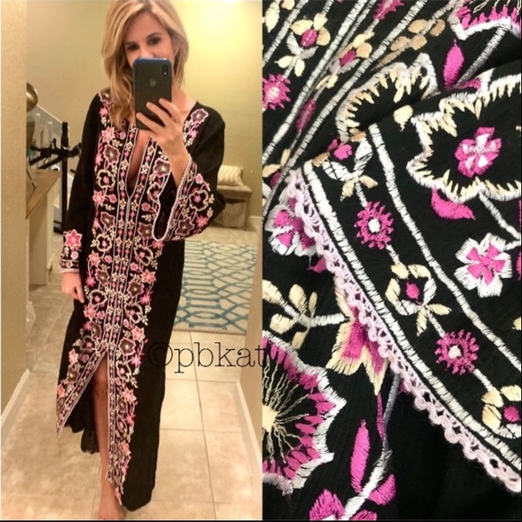 Misa Los Angeles Black Embroidered Dress - Picture 4 of 14